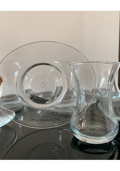 Elta Collection Lizbon 12 Parça Sade Çay Bardağı Seti Şeffaf