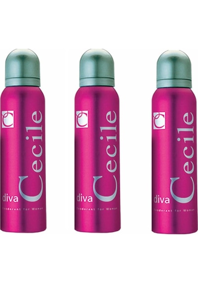 Cecile Diva Kadın Sprey Deodorant 3 x 150 ML
