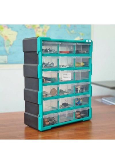 Eurostar Kkd5118 Dikey Monoblok Organizer Çekmece Seti 18'li