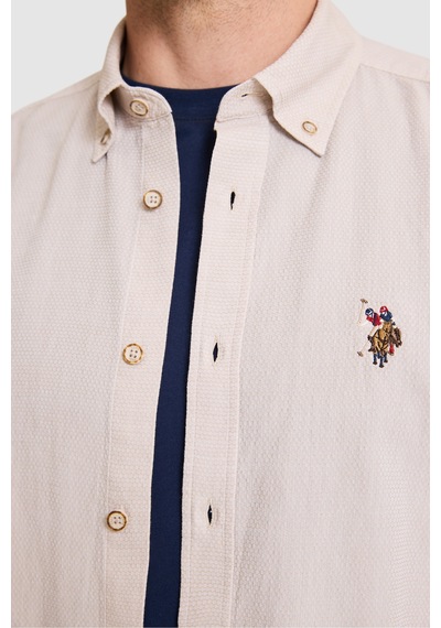 U.s. Polo Assn. Erkek Taş Gömlek Basic 50322343-vr049 Taş Rengi