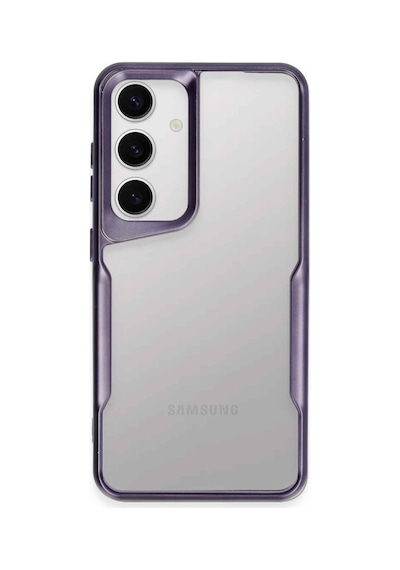 Samsung Galaxy Uyumlu - S24 Kılıf Boyi Silikon Kapak - Derin Mor