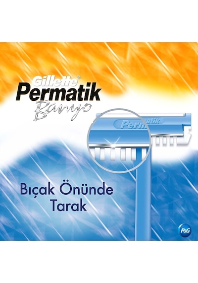 Gillette Permatik Banyo Kullan At Erkek Tıraş Bıçağı 10 Adet