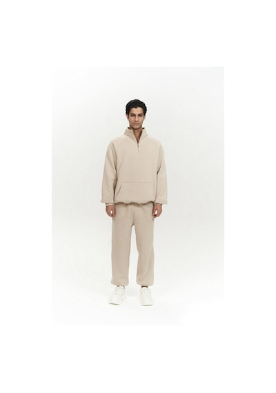 Mai Collection Mai Studios Co. Stephen Fermuarlı Kemik Erkek Eşofman Takım Kemik