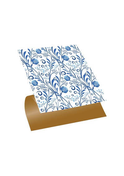 Tink Kendinden Yapışkanlı Mavi Sarmaşık Desenli Pvc Karo 30x30 Cm