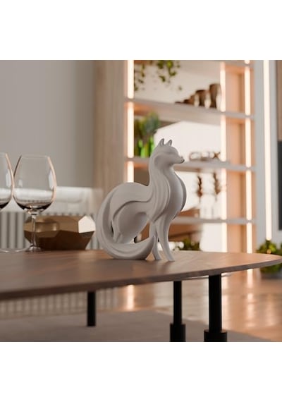 Deco Fabrıca Modern Tilki Biblo Geometrik Hayvan Figürü Heykeli İskandinav Ev Dekoru, Kitaplık Ve Raf Süsü, Diğer