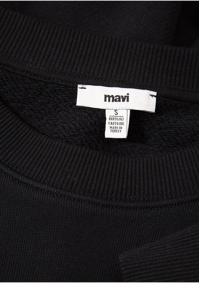 Mavi Kadın Bısıklet Yaka Sweatshırt Siyah 1s10307-900 Siyah