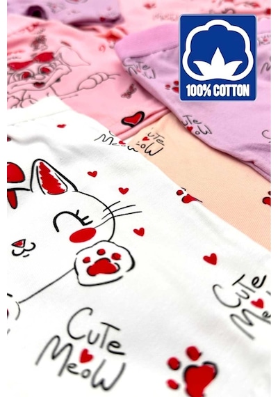 Uniquetrenders Kız Çocuk %100 Pamuklu 6'lı Boxer Renklı