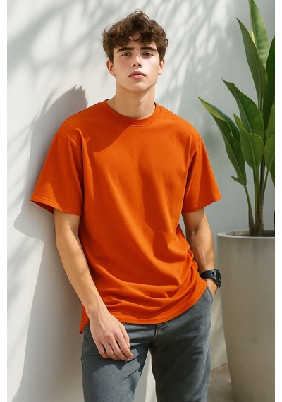 Bnrq88 Unisex Tişört Turuncu