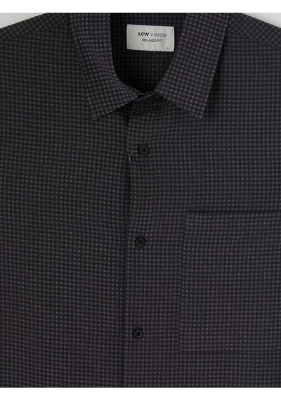Lcw Vision Antrasit Regular Fit Kareli Erkek Gömlek