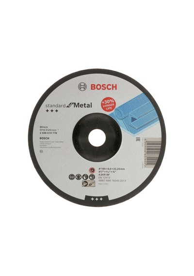 Bosch 180x8x22 A Taşlama Taşı Metal Standart - 2608619778
