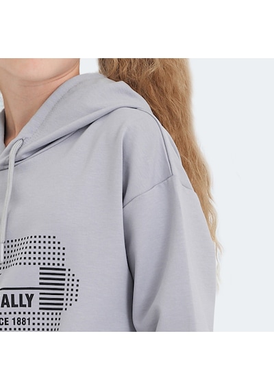 Slazenger LAYO Çocuk Kapüşonlu Taş Gri Sweatshirt