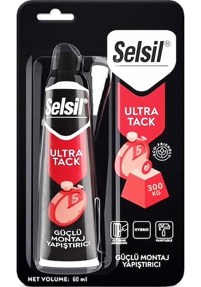 Selsil Montaj Yapıştırıcı Beyaz Ultra Tack 60ml