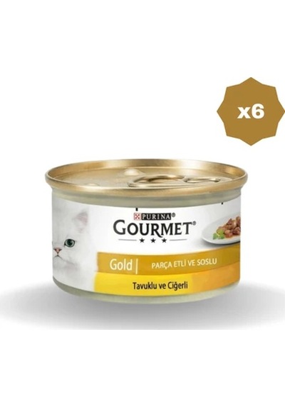 Felix Gourment Gold Parça Etli Ve Soslu Tavuk Ciğer 85 Gr - 6 Adet