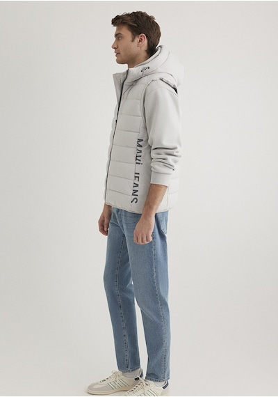 Mavi - Mavi Jeans Detaylı Kapüşonlu Gri Yelek 0110554-70074 Gri