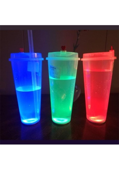 Parti Led Şişe Bardak Etiketi 6cm 6 Led Li 7 Renk + Renk Döngüsü