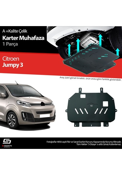 S-dizayn Citroen Jumpy Çelik Karter Muhafaza 2016 Üzeri A+ Kalite