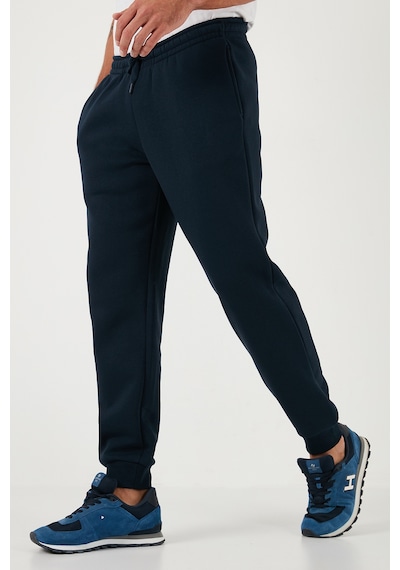 Buratti Pamuklu Regular Fit Normal Bel Cepli Erkek Eşofman Altı 5908060 Koyu Lacivert