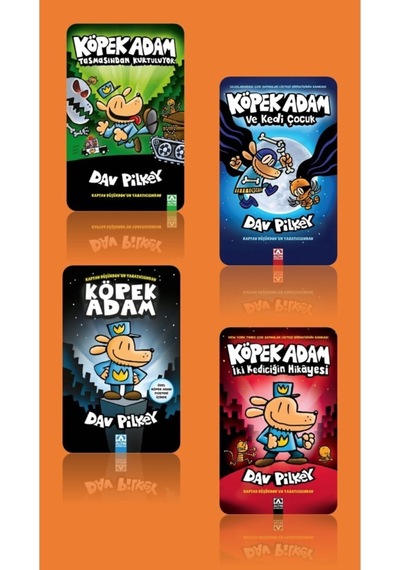 Çocuklar Için Köpek Adam Serisi 4 Kitap Seti