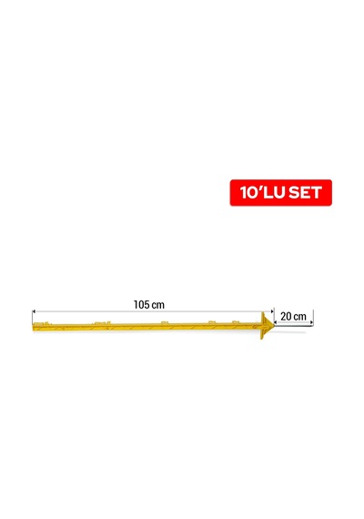 Puhu Plastik Direk 125 Cm 10 Lu Takım