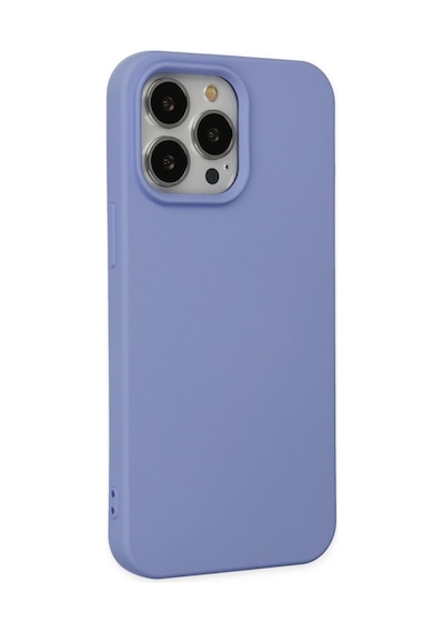 Apple iPhone  Uyumlu,  14 Pro Max Kılıf Nano İçi Kadife Silikon - Lila