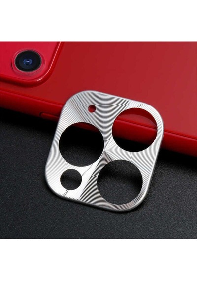 Apple Uyumlu iPhone 11 Pro Max Zore Metal Kamera Koruyucu Gri