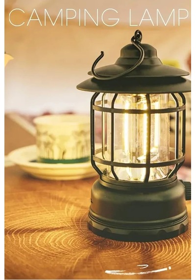 - Nostaljik Led Lamba - Kamp Lambası - Pilli