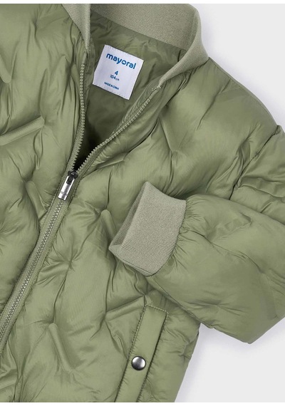 Mayoral Erkek Çocuk Parçalı Desenli Slim Fit Şişme Mont Yeşil