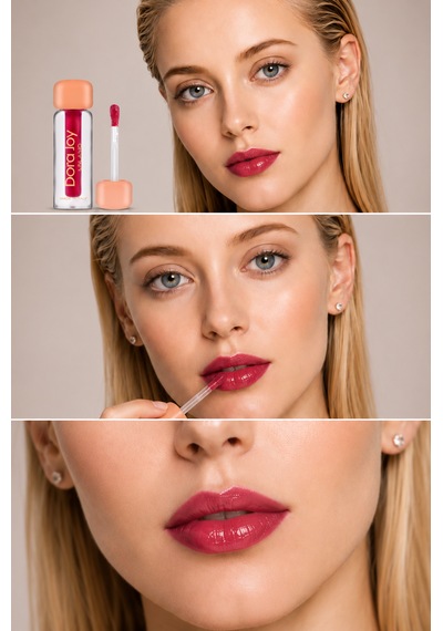 Maracuja Yağlı Dudak Parlatıcısıruby Glow 03 / 3d Besleyici Ve Nemlendirici Etkili / Joy Glow Maracuja Lip Gloss Işıltılı Kırmızı