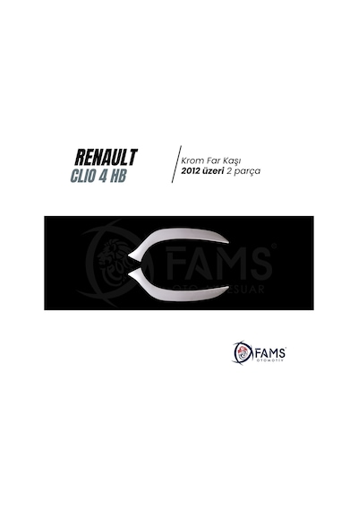 Renault Clio 4 Hb Krom Far Çerçevesi 2 Prç. 2012-2016 P.Çelik