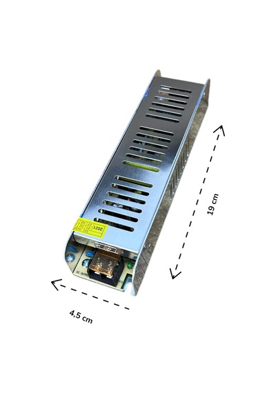K2 150w 12v Led Trafo Adaptör 12,5a Güç Kaynağı Şerit Led, Güvenlik Kamerası Ve Cctv Uyumlu 19x4,5x3,5 Cm 220v Giriş