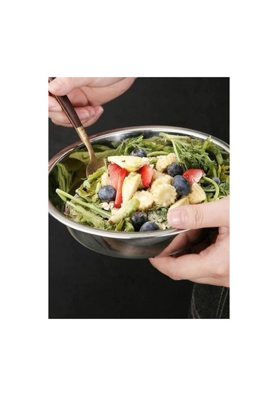 6 Adet Paslanmaz Çelik Yemek Tabağı 20,5cm Yüksek Kenar Paça Tabak Makarna Salata Servis Tabağı Gri