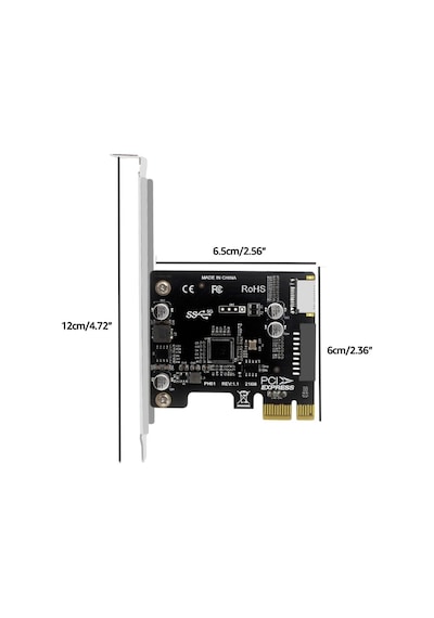 4614 Pci-e Express To Type-e Usb 3.0 19 Pin Vl805 Anakart Ön Pane