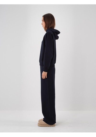 Xint Lacivert Pamuk Dokulu Oversize Sweat Pantolon 470452