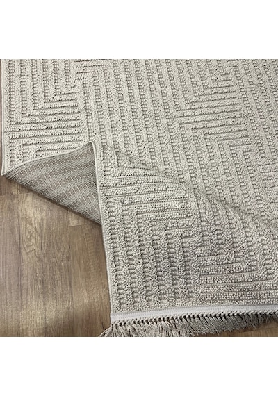 Hoom Rugs Vega S5511a Krem Bej Hav Toz Vermez Hasır Dokuma Modern Makina Halısı Krem