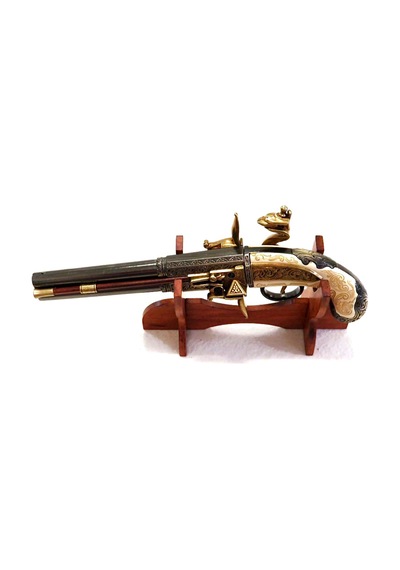 Denix Replika Çift Dönen Namlulu Tabanca 33 Cm, İngiltere 1750