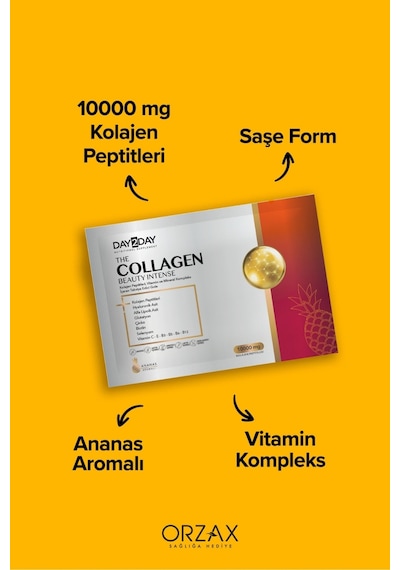 Day2day The Collagen Beauty Intense Ananas Aromalı 30 Saşe X 3 Adet