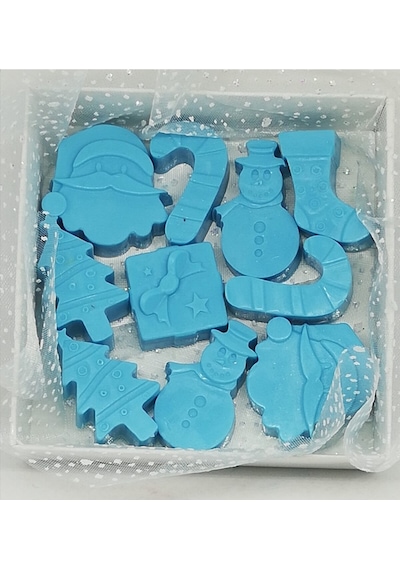 Kokulu Süs Sabun - Yılbaşı Konsept Kutu 9cm 9cm Beyaz sabun