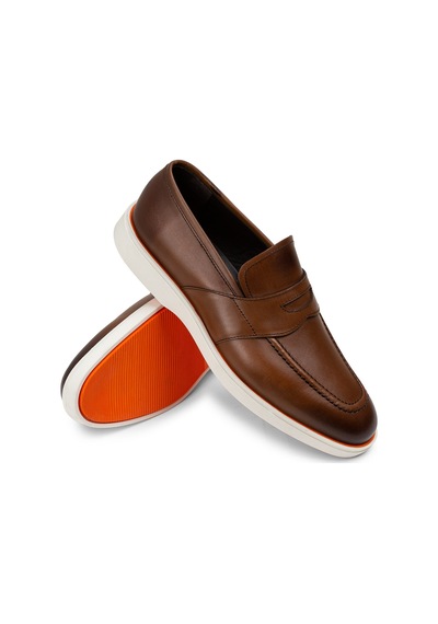 Deery Hakiki Deri Taba Rengi Erkek Loafer Ayakkabı - 01960mtbac01 Taba
