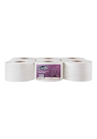 Wanda Soft Maxi Cimri Tuvalet Kağıdı 6 Kg 222m Rulo - 6'lı Paket - 2 Katlı, 13,5cm Yaprak Eni