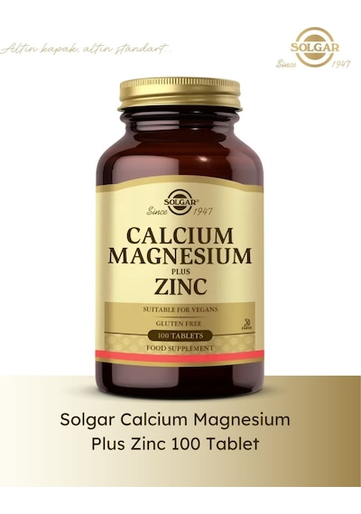 Solgar Calcium Magnesium Plus Zinc 100 Tablet 2li Paket