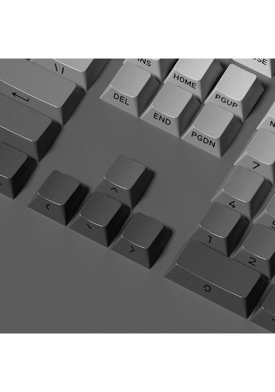 136 Tuş Siyah- Beyaz Kademeli Keycap- Mekanik Klavye Tuş Takımı