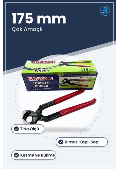 Kerpeten 7 No 175 Mm Kesme Bükme Sıkıştırma Hırdavat Manuel El Al