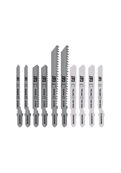 Cat Da06901 10 Parça Profesyonel Metal/ahşap Hassas/kaba Kesim Dekupaj Testere Ucu