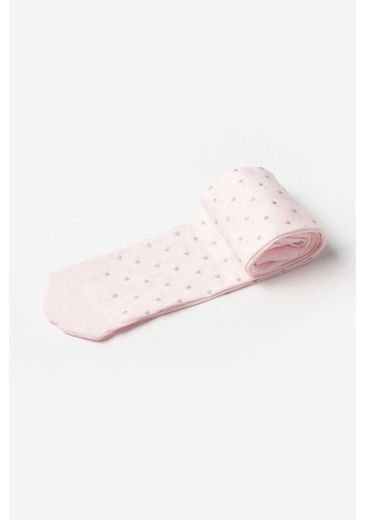 Le Mabelle Pembe Simli Puanlı Kız Çocuk Muz Çorap Pembe