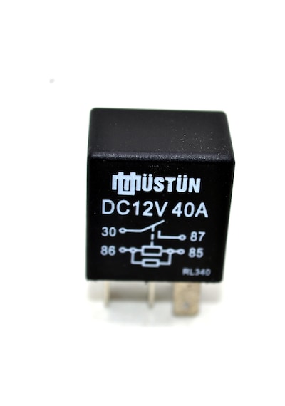 Mikro Röle 12V 40A 4 Fişli Dirençli Çift Platin Üstün