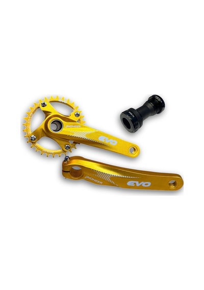 Bike Sky Evo 32t Sarı Hollowtech Göbek Tek Yaprak Aynakol Sarı