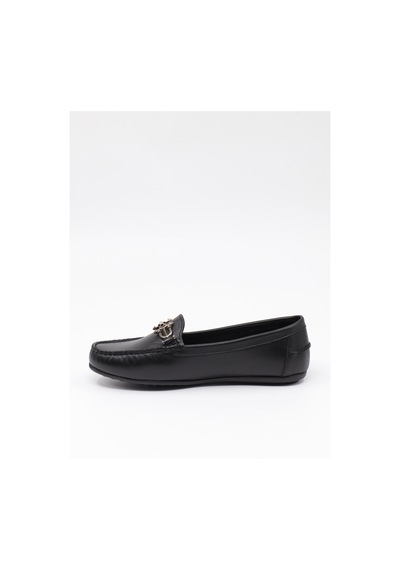 Nesilshoes Eliz 25700 Siyah Hakiki Soft Deri Günlük Kadın Ayakkabı