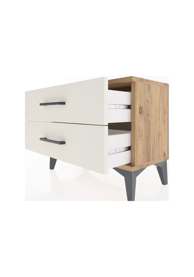 Arges Komodin 2 Çekmeceli 60x30x48 Çam-aytaşı Çam