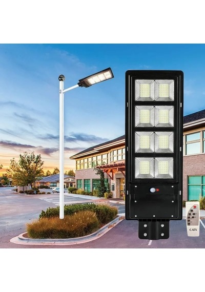 Gaman Cata Güneş Enerjili 576 Led Sokak Lambası Büyük Boy Solar Armatür 2600lm Beyaz 300w Kumandalı Ct4642
