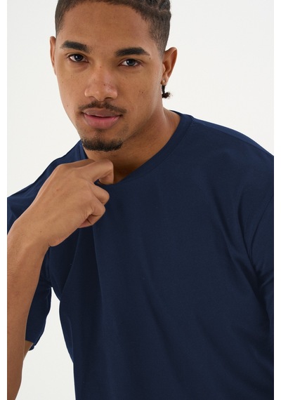 Dechers Erkek %100 Organik Pamuklu Yumuşak Dokulu Comfort Fit Bisiklet Yakalı T-shirt E222 Lacivert Dechers Erkek %100 Organik Pamuklu Yumuşak Dokulu Comfort Fit Bisiklet Yakalı T-shirt E222 Lacivert